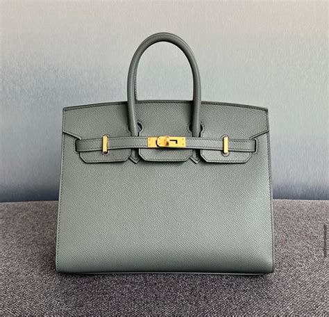 hermes birkin 25 vert amande|HERMES Epsom Birkin Sellier 25 Vert Amande .